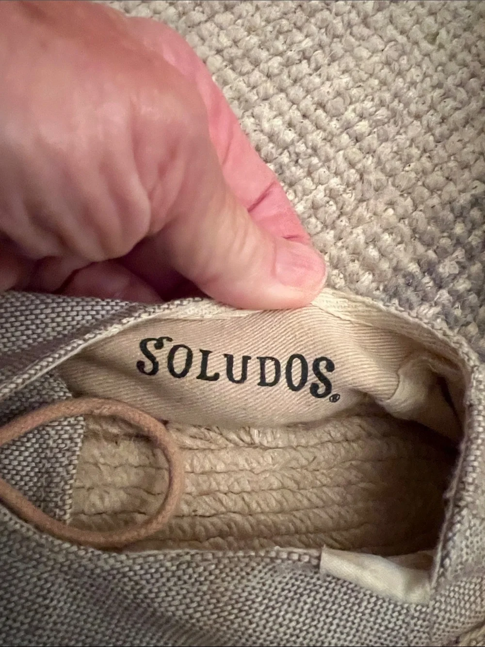 Soludos Linen Lace-Up Espadrilles with Tan Laces